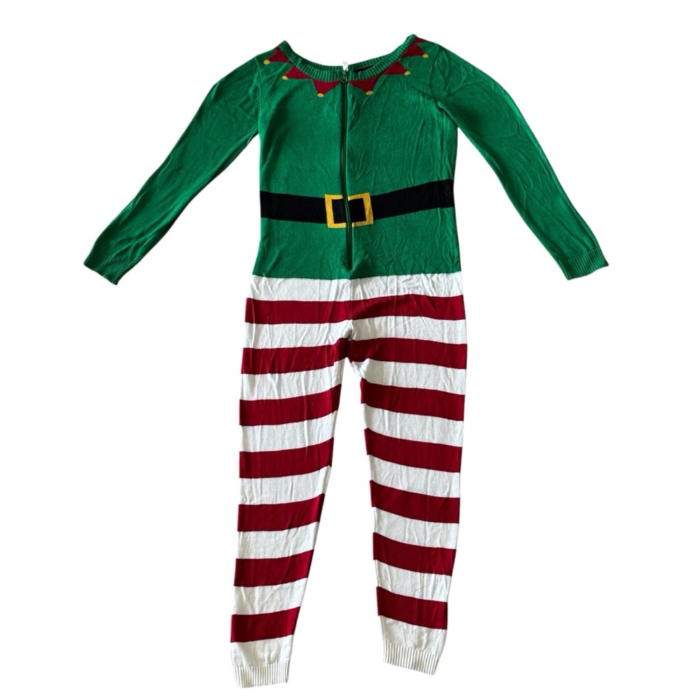 Women’s Christmas Elf Cosplay One Piece Pajama Jumpsuit
